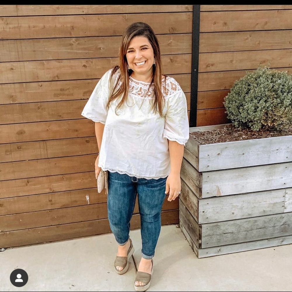 Easy breezy white and yellow summer blouse
